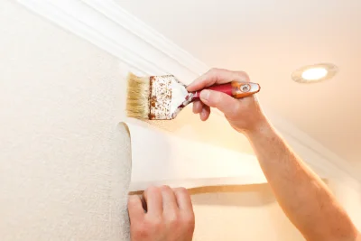 Pose de papier peint à Puntous — revêtements muraux et toiles de verre